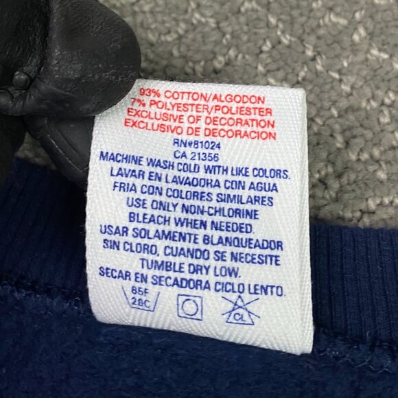 Vintage 90s Champion Sweatshirt Adult XL Blue Script Hi Lo High Low Made in USA - Picture 7 of 13